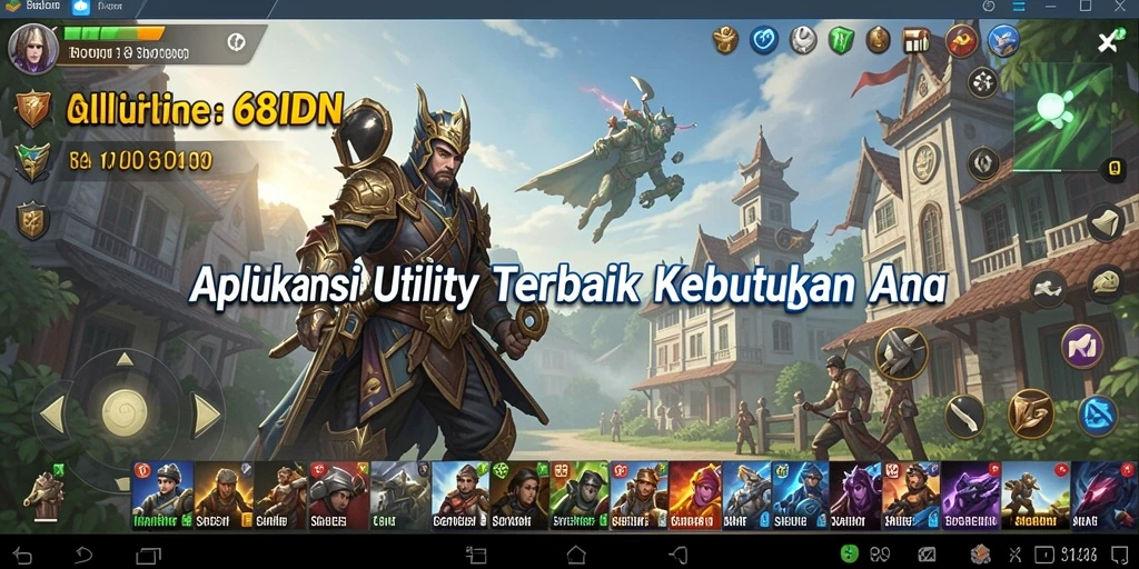 Screenshot utama 68IDN menunjukkan antarmuka aplikasi Utility yang menarik dan fungsional.