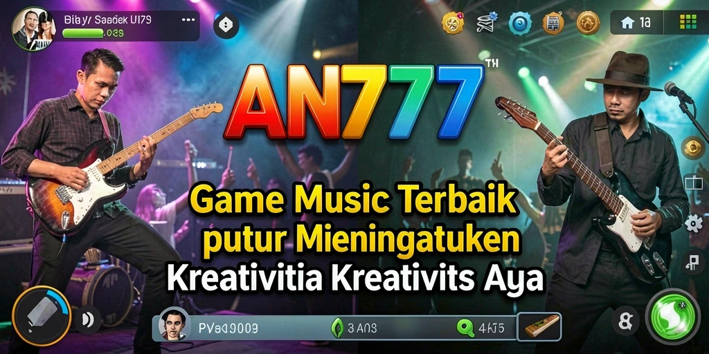 Screenshot AN777 menampilkan aksi seru dalam permainan musik.