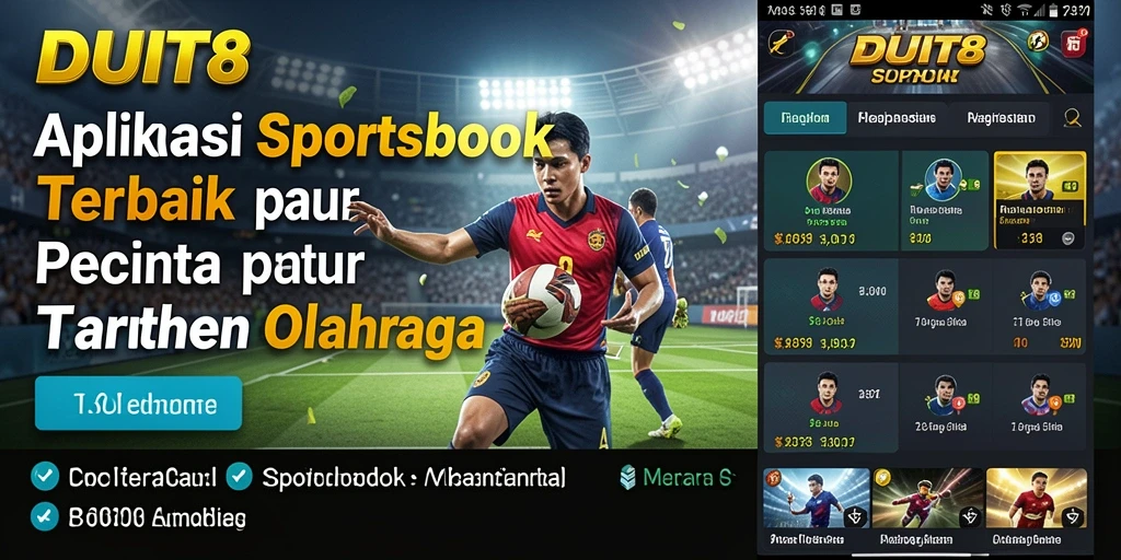 Tampilan layar gameplay DUIT8 menampilkan fitur taruhan olahraga yang menarik.