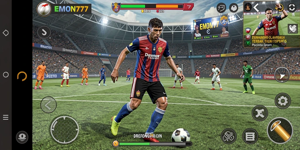 Tampilan gameplay menarik dari EMON777 dengan aksi olahraga seru.