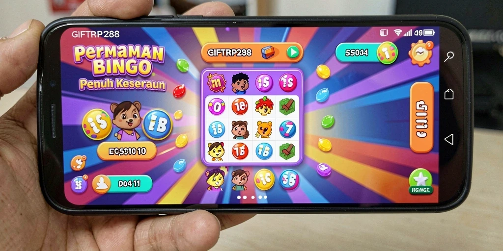 Screenshot gameplay <strong>GIFTRP288</strong> menampilkan suasana seru permainan Bingo.