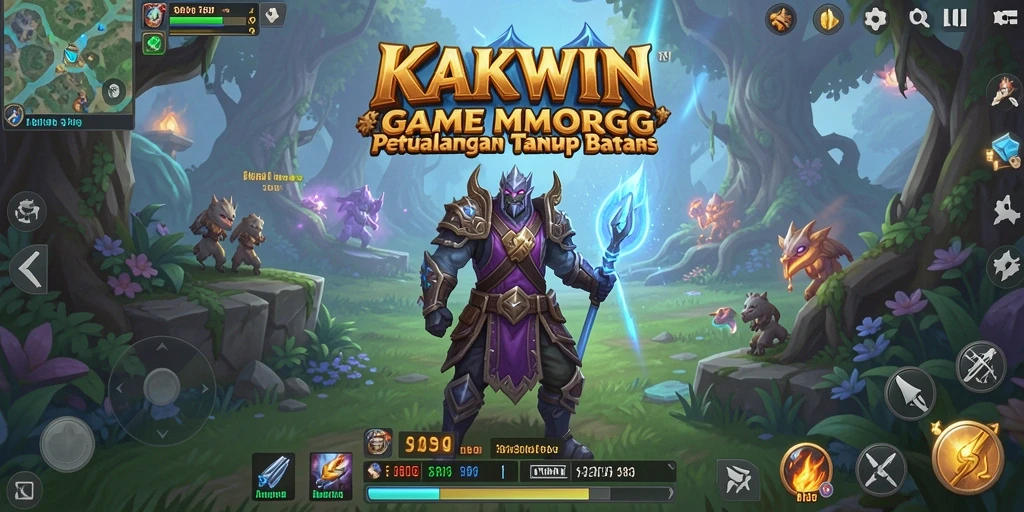 Tampilan gameplay <strong>KAKWIN</strong> yang epik dengan pertarungan seru.