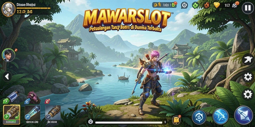Tangkapan layar gameplay MAWARSLOT yang menampilkan dunia terbuka yang luas.