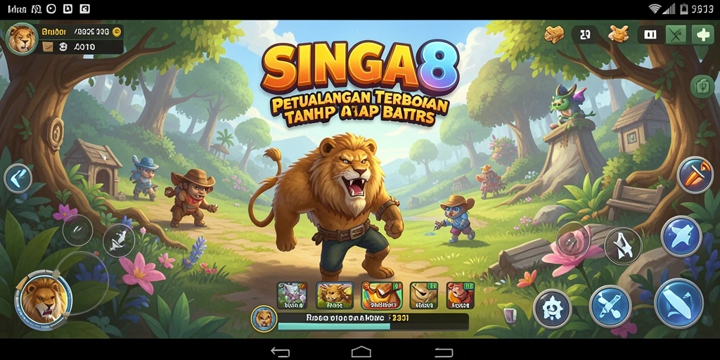 Screenshot gameplay SINGA8 menampilkan kebebasan menjelajah dunia terbuka.